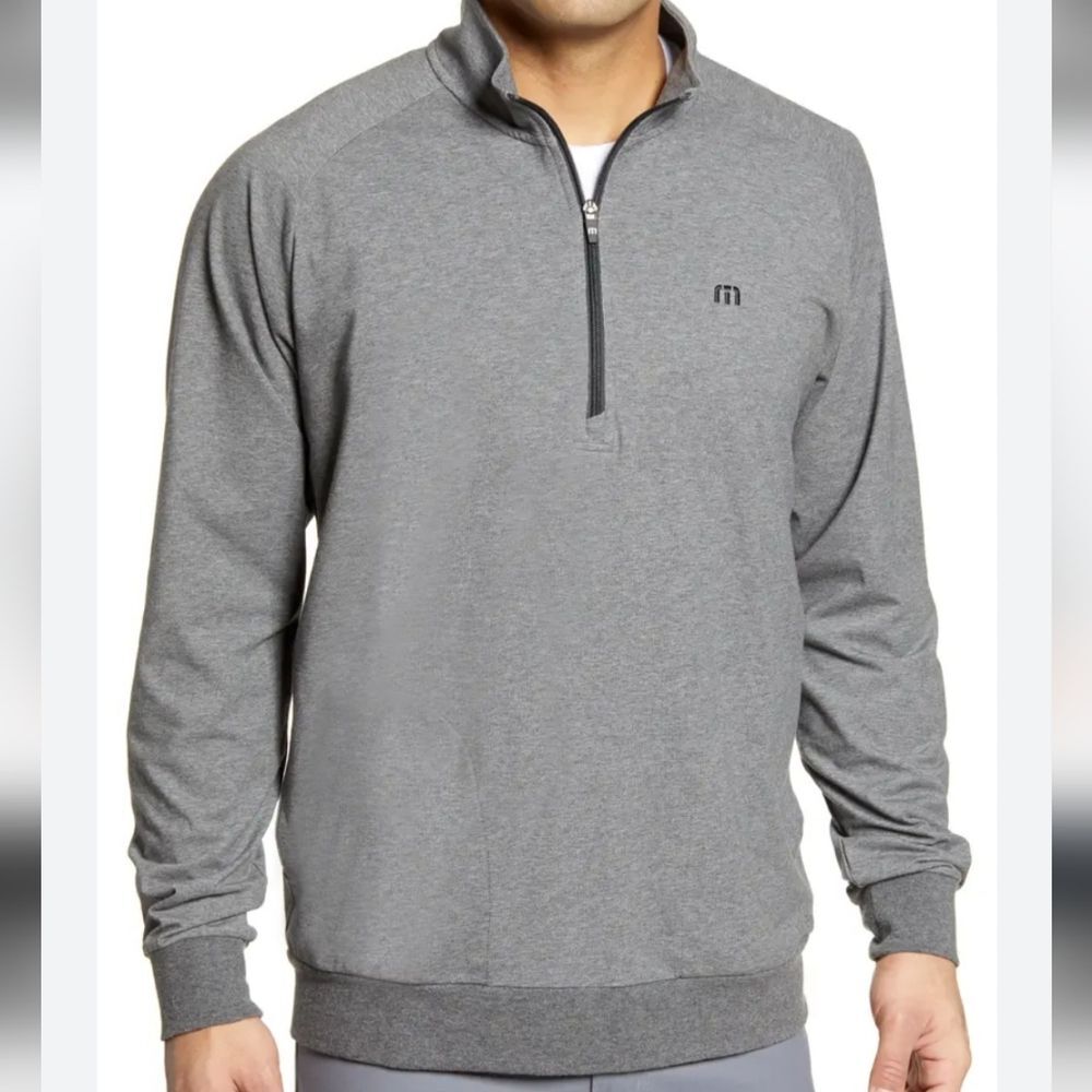 Travis Mathew Zachary Half Zip Pullover Gray Size Large